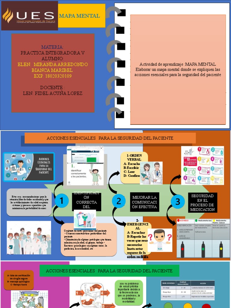 Mapa Mental Aciones Esenciales para La Seguridad Del Paciente ...