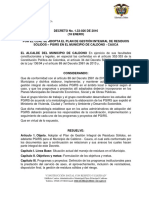 Decreto 133-026 2016 Adopcion Pgirs