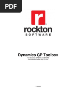 Dynamics GP Toolbox Manual For Microsoft Dynamics GP 2018 and GP 2018 R2