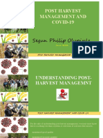 Post Harvest Management and COVID-19: Segun Philip Olupinla