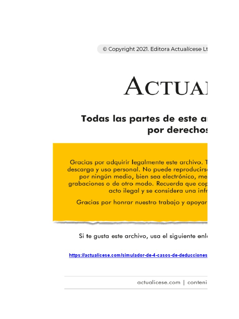 VA21 Simulador de 4 Casos de Deducciones y Costos Estimados | PDF ...