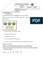 guia de matematicas # 6 - 5° adición y sustración de fracciones homogeneas.