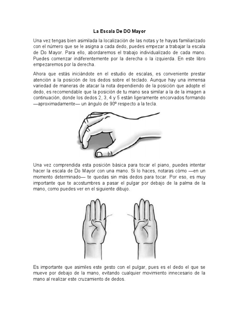 La Escala de DO Mayor | PDF | Mano