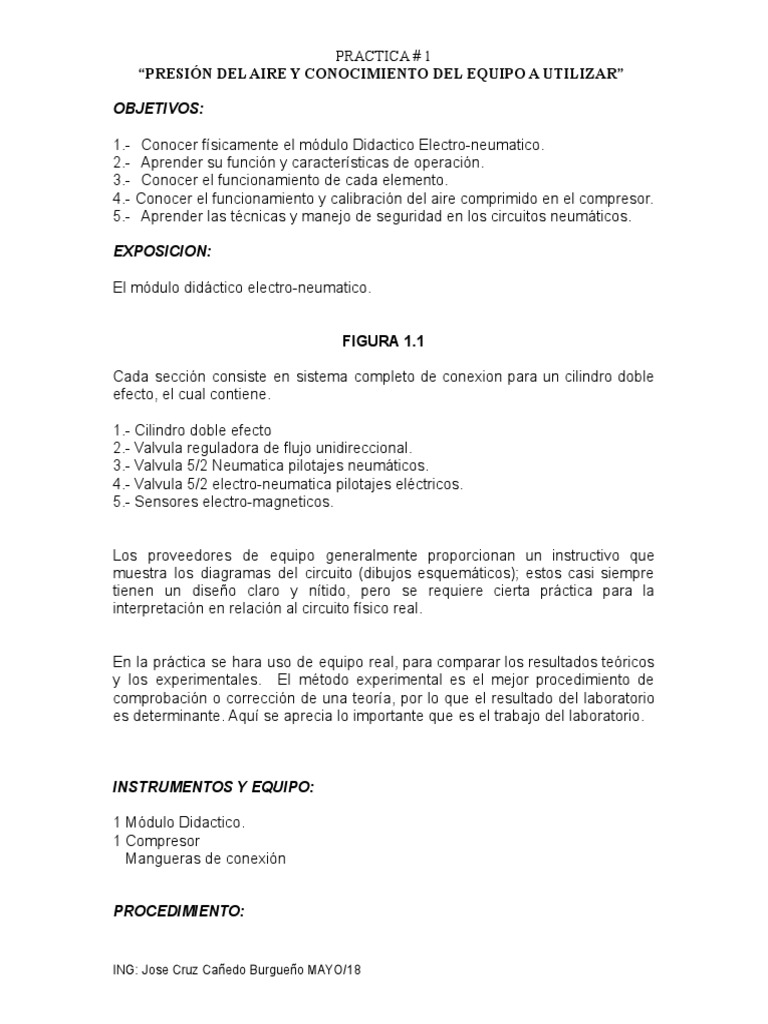 Módulo Práctico Experimental Neumático | PDF | Neumática