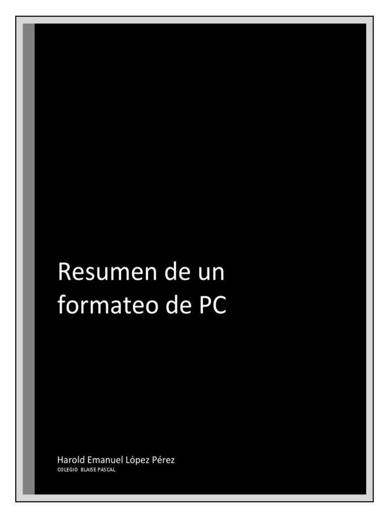 Guía de Formateo de PC Paso a Paso | PDF | Juegos y actividades