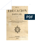 Domingo Faustino Sarmiento - de La Educacion Popular
