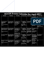 Calendar for April 2011