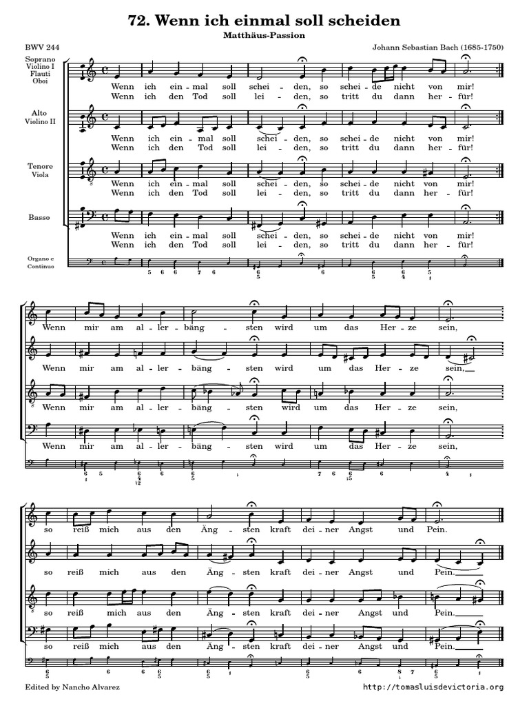 Bach244Wenn Ich Einmal Soll Scheiden PDF