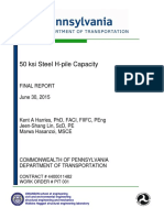 50 KSI Steel H-Pile Capacity