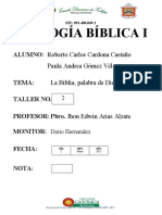 Taller 2 La Biblia, Palabra de Dios