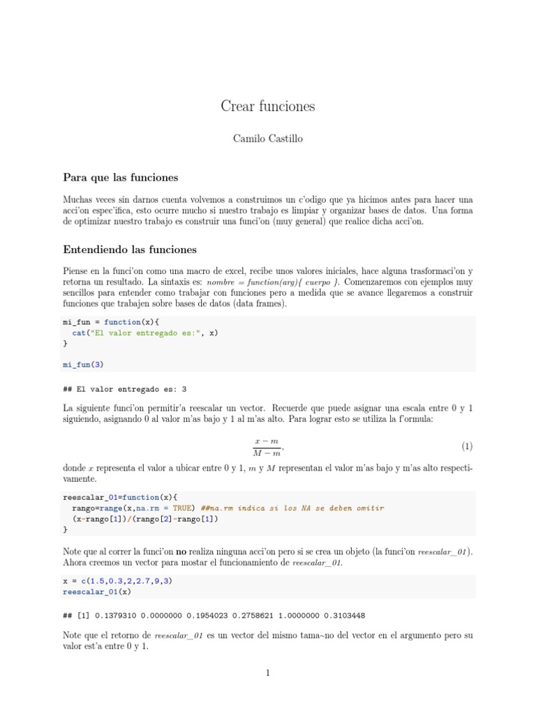 Clase Crear Funciones | PDF | Programación de computadoras | Informática