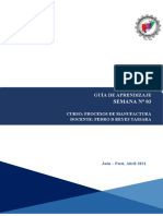 Guía - Aprendizaje Procesos de Manufactura Semana 3 2021-I