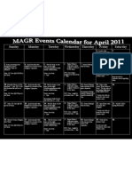 Calendar for April 2011