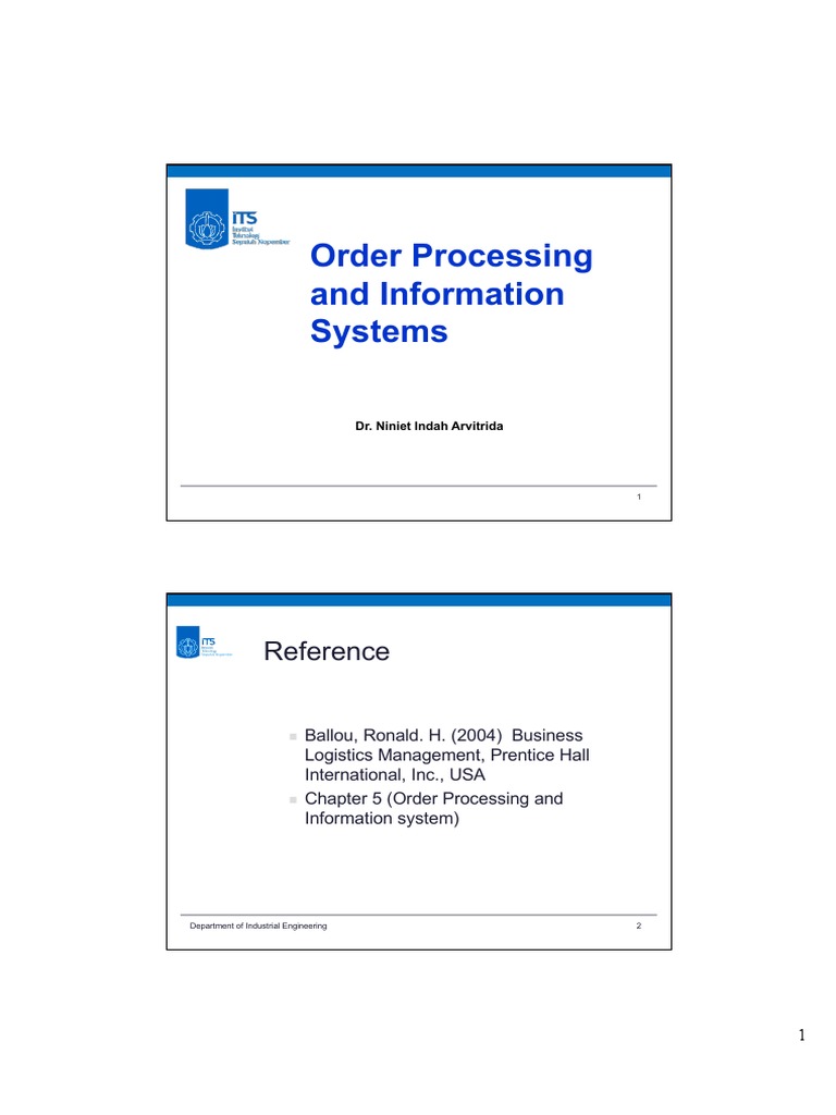 Order Processing for Engineers | PDF | Radio Frequency Identification ...