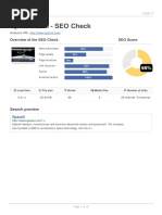 Overview of The SEO Check SEO Score: Search Preview