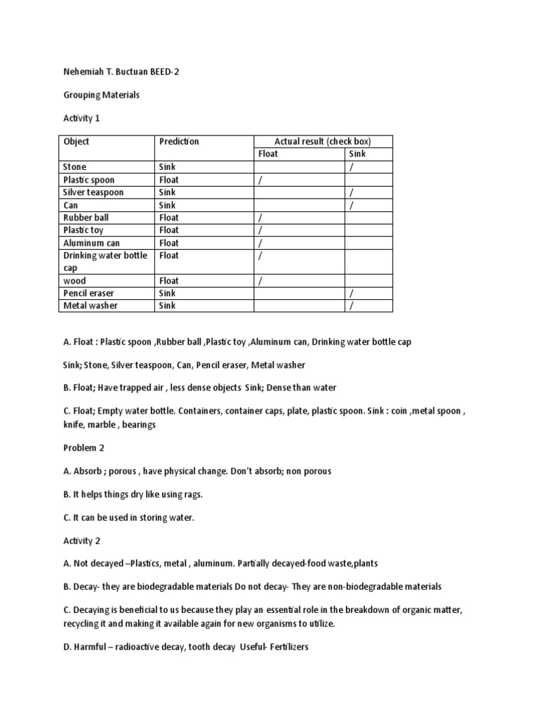 Grouping Materials PDF