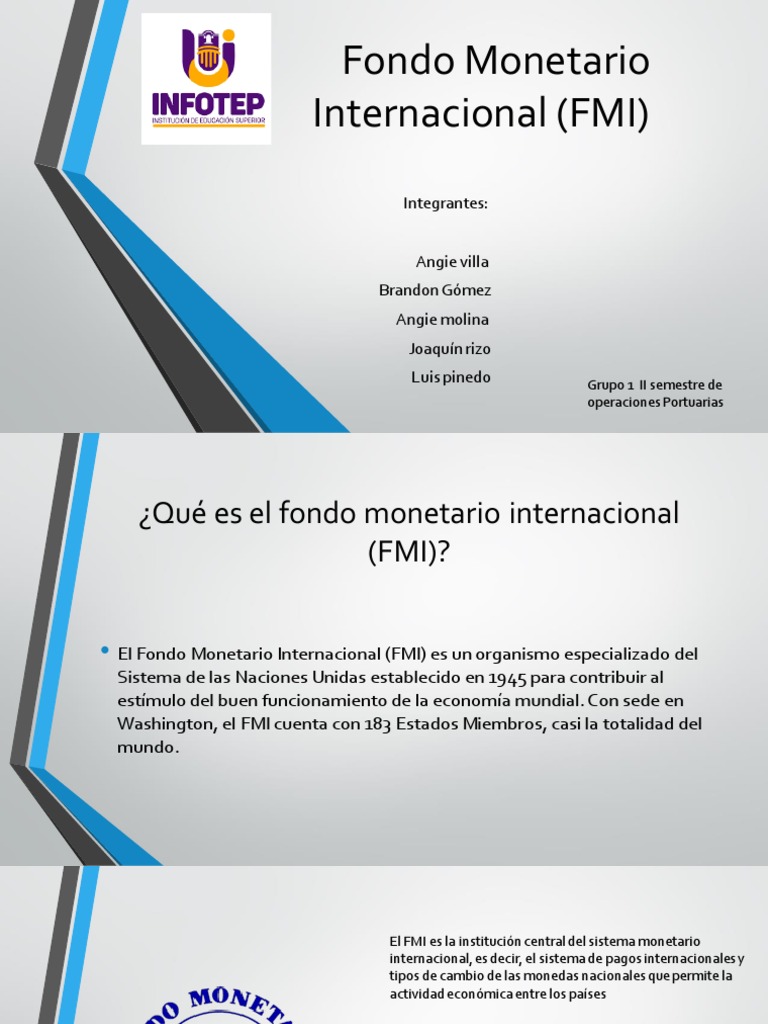 Estructura y funciones del FMI | PDF | Fondo Monetario Internacional ...