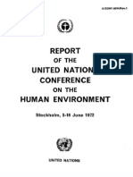 Report of The United Nations Conference On The Human Environment, June 1972