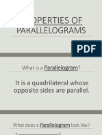 Properties Of: Parallelograms