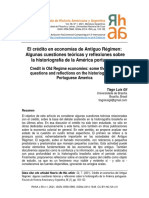 El Credito en Economias de Antiguo Regim