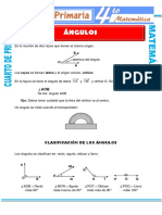 Clasificación de Los Ángulos para Cuarto de Primaria