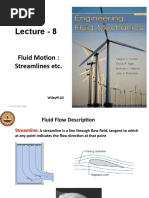 Lecture - 8: Fluid Motion: Streamlines Etc