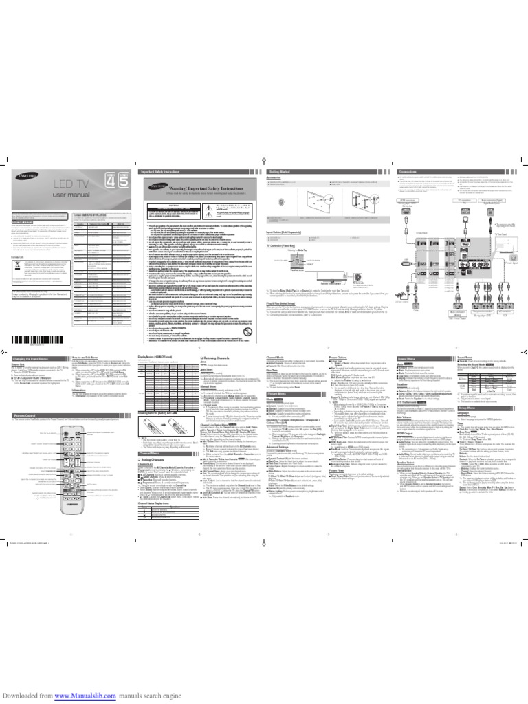 Led TV: User Manual | PDF | Hdmi | Electrical Connector