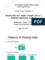 Missing Data in Complex Sample Surveys: Multiple Imputation Analysis