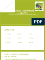 EDUCACIÓN MATEMATICAS 23 DE ABRIL