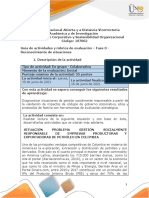 Guía de Actividades y Rúbrica de Evaluación 107062 - Fase 0 - Reconocimiento de Situaciones