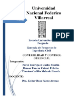 Universidad Nacional Federico Villarreal: Escuela Universitaria de Posgrado Gerencia de Proyectos de Ingeniería Civil