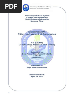 Experiment # 5 Title: Unit Weight of Aggregates: Ce 2 (CMT) Construction Materials and Testing