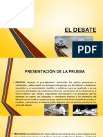 EL DEBATE SOBRE LA PRESENTACIÓN DE PRUEBAS