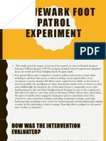 The Newark Foot Patrol Experiment
