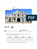 Analysis: St. Paul Metropolitan Cathedral Vigan City, Ilocos Sur