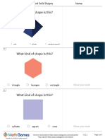 Identify Simple Planar and Solid Shapes