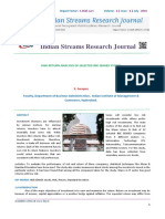 Indian Streams Research Journal: Risk-Return Analysis of Selected Bse Sensex Stocks