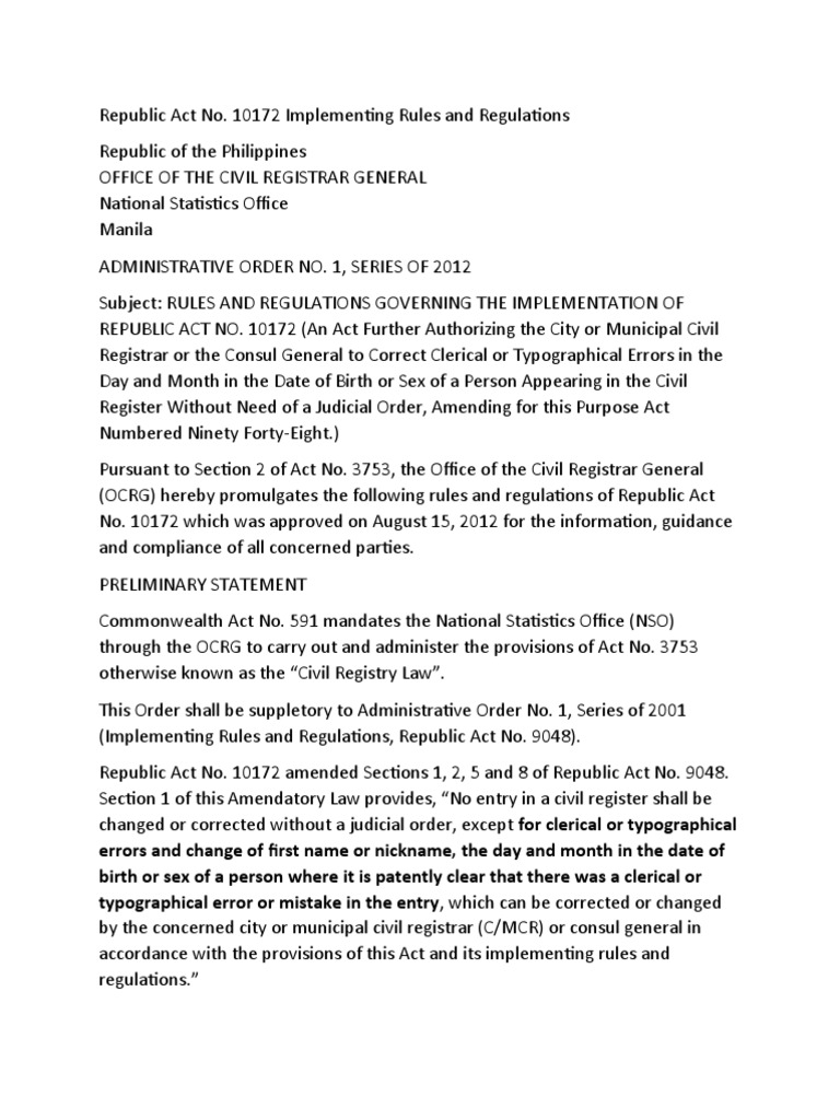 RA 10172 Implementing Rules Overview | PDF | Social Institutions ...