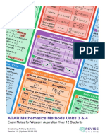 ATAR Mathematics Methods Units 3 & 4: Exam Notes For Western Australian Year 12 Students