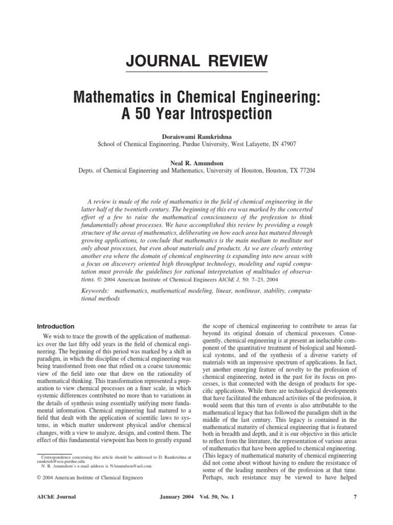 HOW MUCH MATH IS IN CHEMICAL ENGINEERING visual data 3