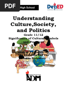 Understanding Culture, Society, and Politics: Grade 11/12 Significance of Cultural Symbols and Practices