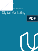 Digital Marketing: Nanodegree Program Syllabus