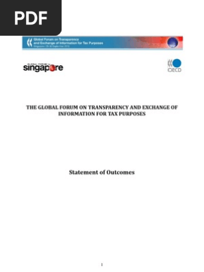 Statement Of Outcomes Of The Singapore Meeting September - 