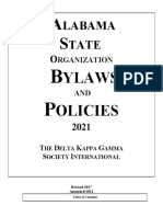 alabama state organization bylaws and policies amended in 2021