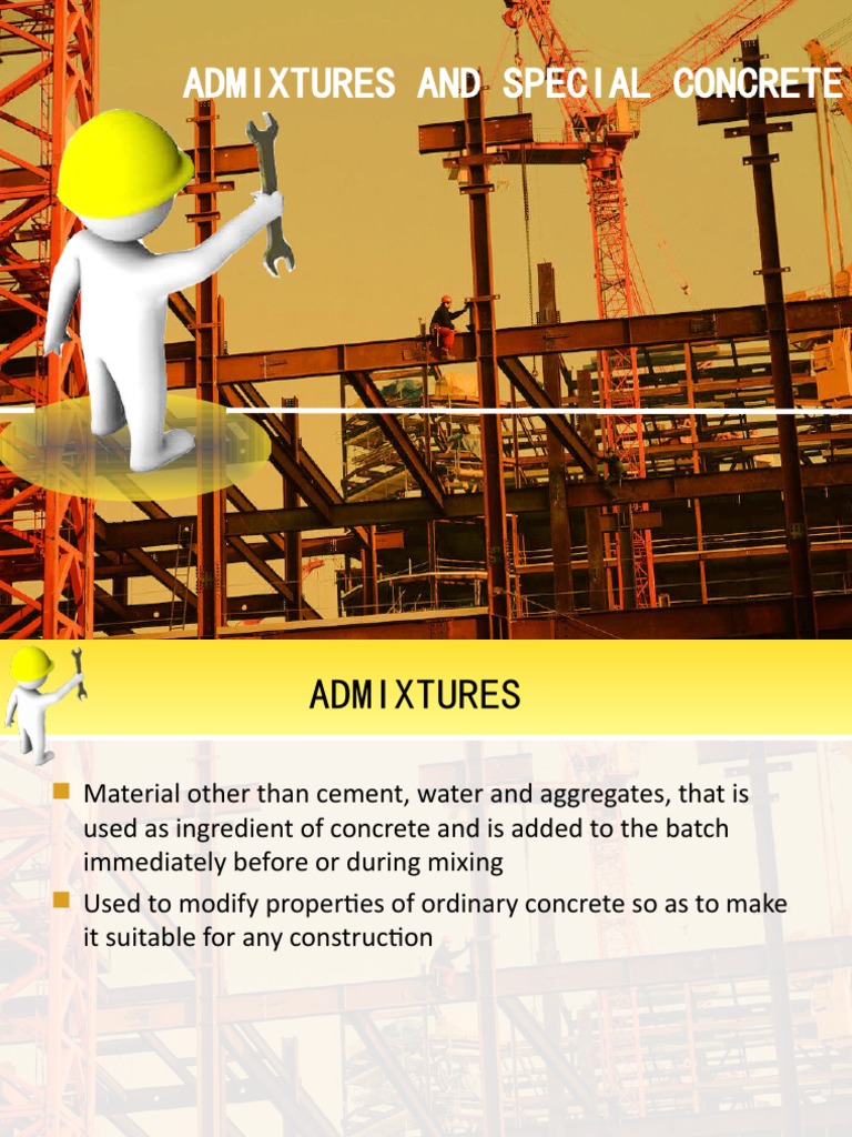 Types of Concrete Admixtures Explained | PDF | Concrete | Cement