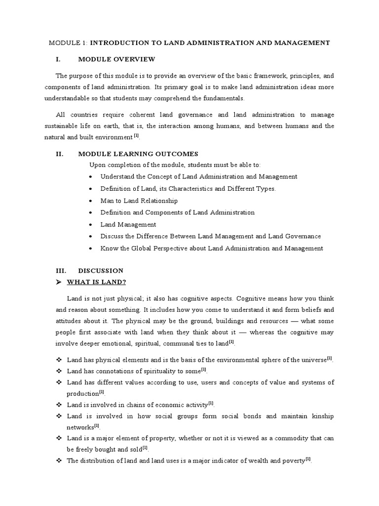 Introduction to Land Administration | PDF | Sustainability | Agriculture