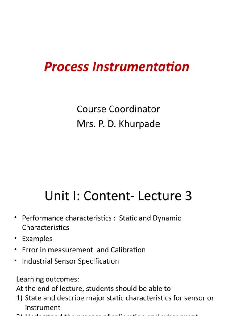 Instrumentation Performance Basics | PDF | Calibration | Accuracy And ...