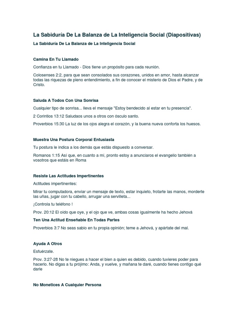 Frases Para Gente Mentirosa Y Manipuladora La Sabiduría de La Balanza de La Inteligencia Social | PDF | Comunicación |  Amor