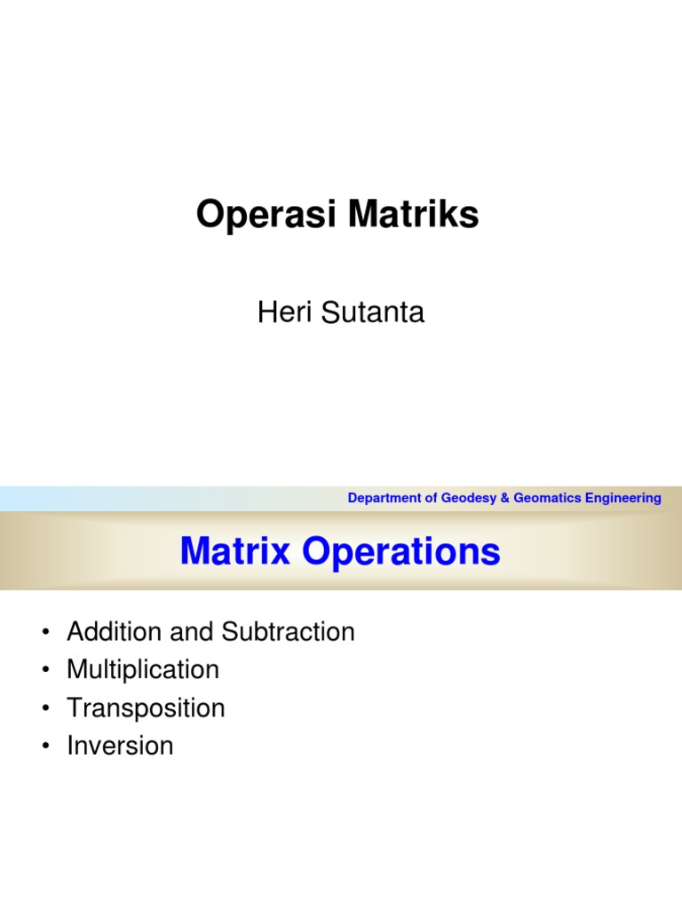 MTK 7 Operasi Vektor | PDF | Matrix (Mathematics) | Determinant
