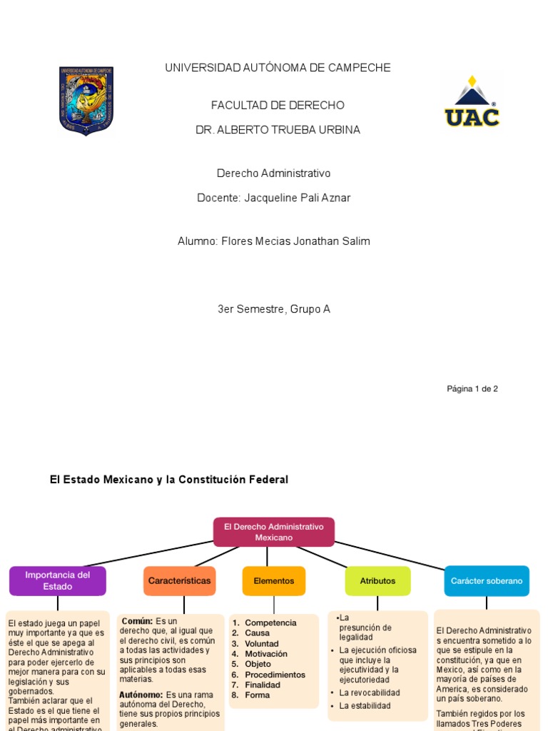 Derecho Administrativo Mexicano, Mapa Conceptual | PDF | Ley ...